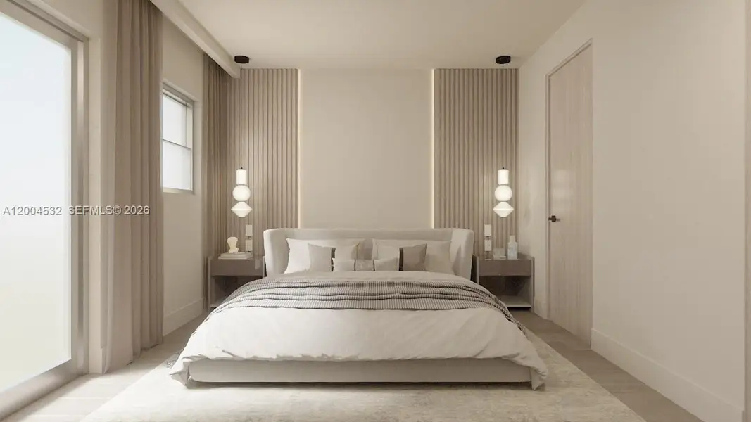 Furnished interior view inside a new home in , Miami Beach (Image 8).