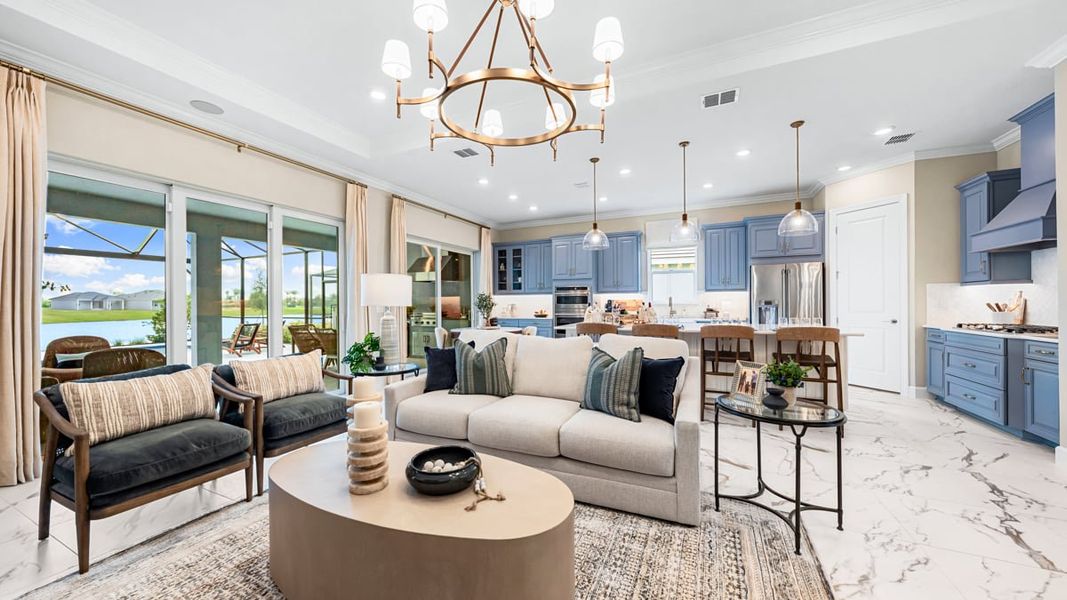 Representative furnished interior of a home built from the Lazio II by Taylor Morrison in Esplanade at Azario Lakewood Ranch, Lakewood Ranch (Image 6). Representative furnished interior of a home built from the Lazio II by Taylor Morrison in Esplanade at Azario Lakewood Ranch, Lakewood Ranch (Image 6).