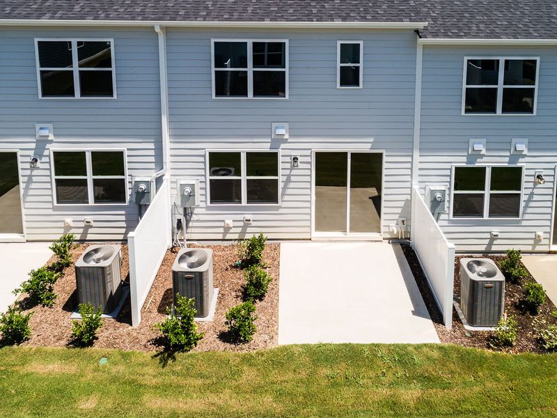 Exterior details and patio area of a home in Vaughan Farms, Angier (Image 3).