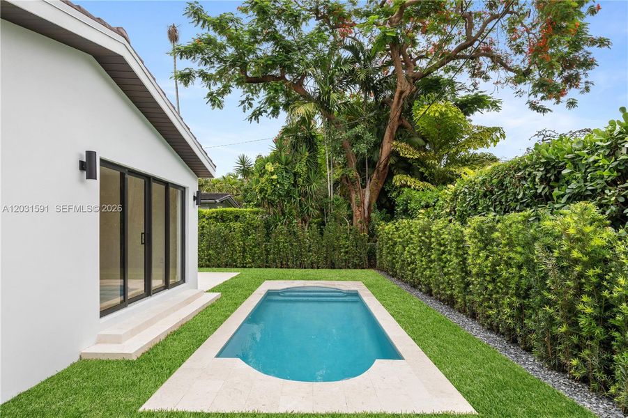 Exterior details and patio area of a home in , Coral Gables (Image 28). Exterior details and patio area of a home in , Coral Gables (Image 28).