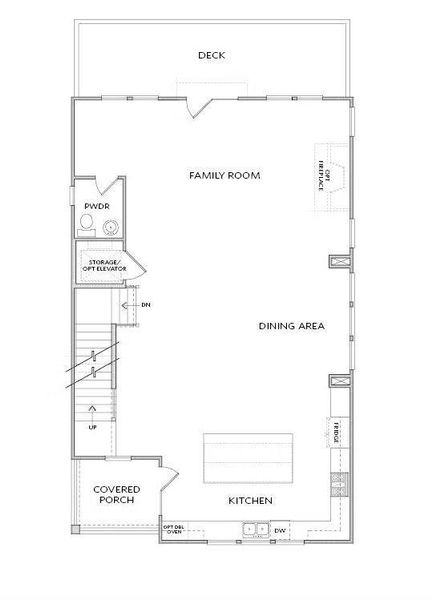 2D floor plan layout of this home in Waterside Single Family, Peachtree Corners, GA (Image 4).
