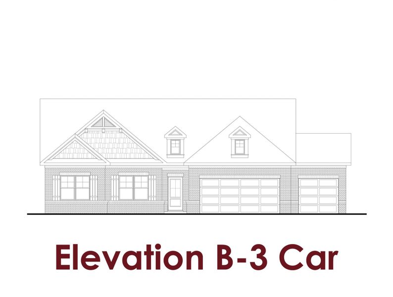 Representative rendering of the exterior for the Blackburn                                                                Primary Suite on Main by Chafin Communities (Image 5).