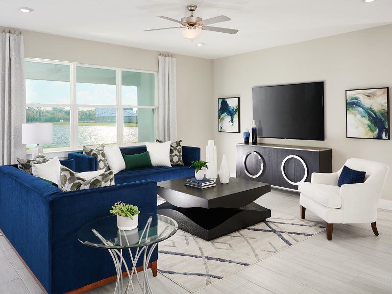 Furnished interior view inside a new home in Ridgehaven - Reserve Series, Ormond Beach (Image 4). Furnished interior view inside a new home in Ridgehaven - Reserve Series, Ormond Beach (Image 4).