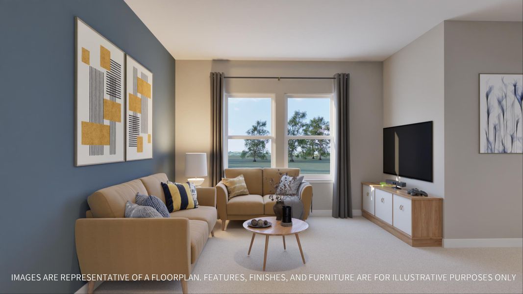 Furnished interior view inside a new home in Emberly  45', Beasley (Image 12).