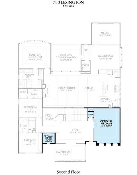 2D floor plan layout for the Lexington by Landon Homes in Signature 74s, Frisco, TX (Image 14). 2D floor plan layout for the Lexington by Landon Homes in Signature 74s, Frisco, TX (Image 14).