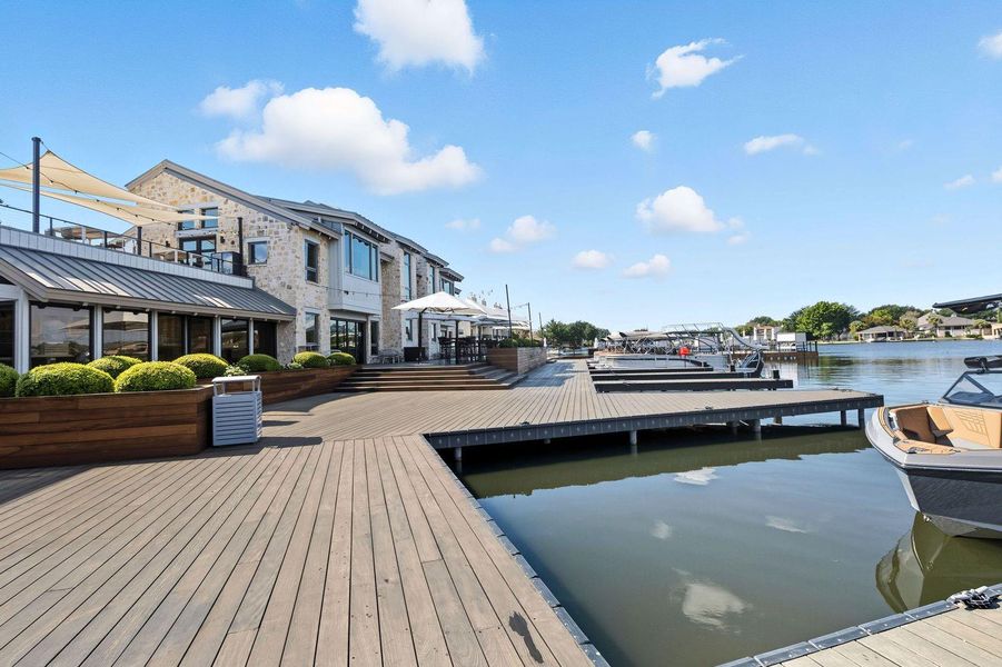 Dock featuring a water view