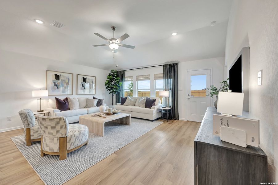 Furnished interior view inside a new home in Verano Farms, Von Ormy (Image 9).