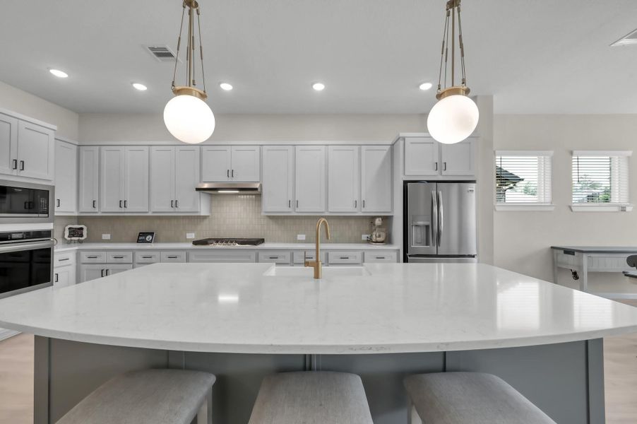 Furnished interior view inside a new home in The Woodlands Hills 60’, Willis (Image 36).