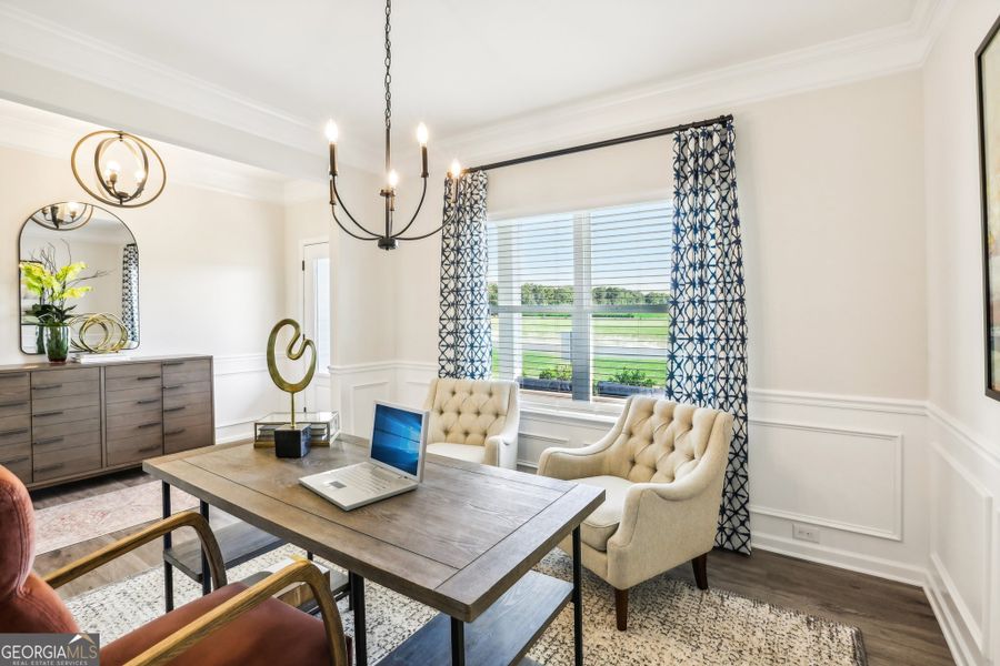 Furnished interior view inside a new home in Maddox Station, Eatonton (Image 14).