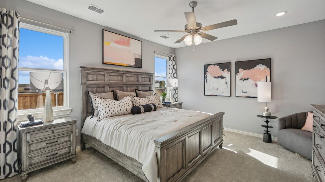 Representative furnished interior of a home built from the Meridian by DRB Homes in Bel Air Village, Sherman (Image 12).