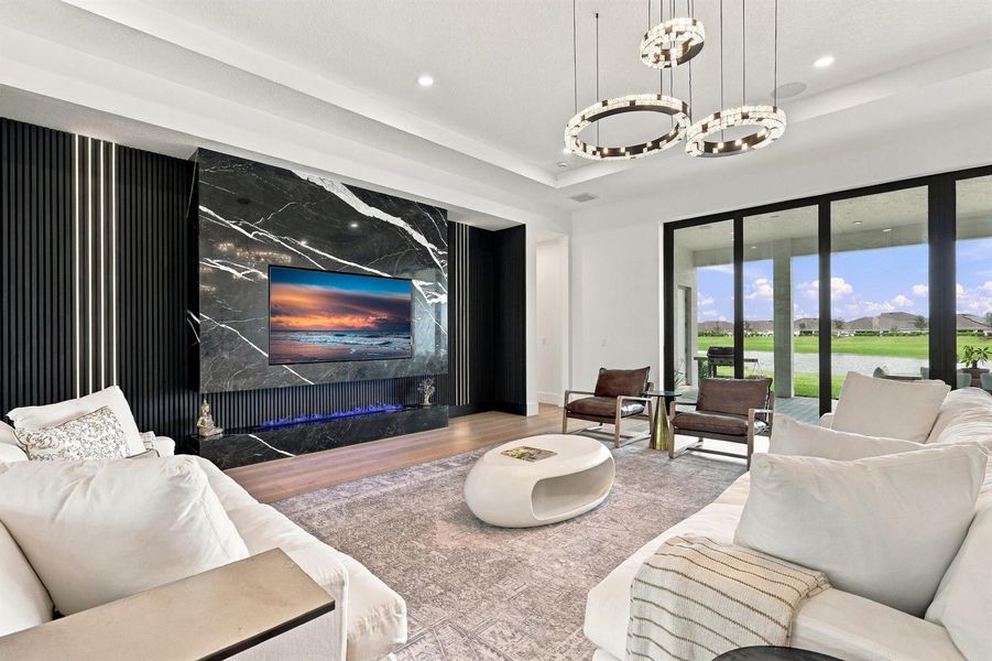 Feature Wall, Fireplace and Lake Views Feature Wall, Fireplace and Lake Views