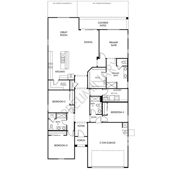 2D floor plan layout of this home in Houghton Reserve - Esplanade, Tucson, AZ (Image 1). 2D floor plan layout of this home in Houghton Reserve - Esplanade, Tucson, AZ (Image 1).