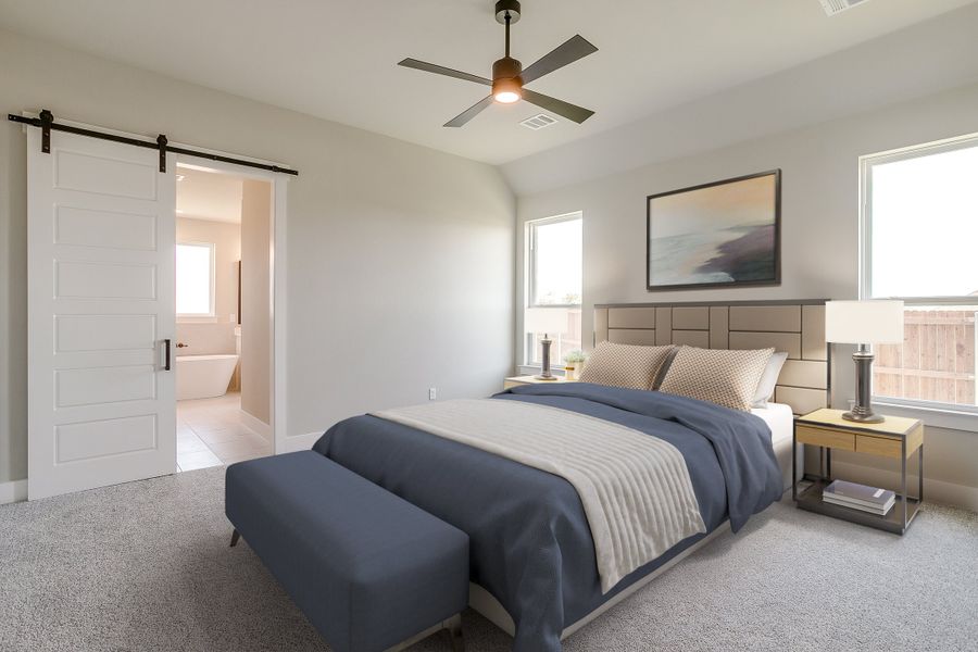 Representative furnished interior of a home built from the The Laredo by Kenmark Homes in Escondido Ranches, Weatherford (Image 6). Representative furnished interior of a home built from the The Laredo by Kenmark Homes in Escondido Ranches, Weatherford (Image 6).