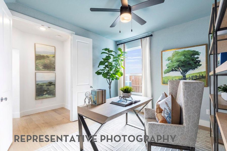 Furnished interior view inside a new home in Pomona, Manvel (Image 41).