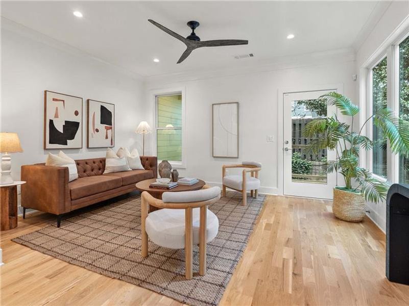 Furnished interior view inside a new home in , Atlanta (Image 10). Furnished interior view inside a new home in , Atlanta (Image 10).