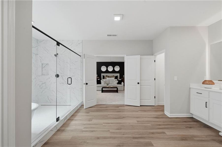 Furnished interior view inside a new home in The Stables at Ewing Chapel, Dacula (Image 40).