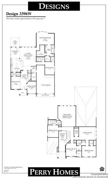 2D floor plan layout of this home in Johnson Ranch 55', Bulverde, TX (Image 3).