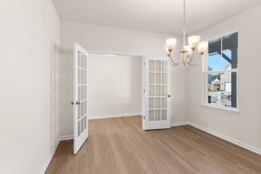 Representative unfurnished interior of a home built from the The Willow B by Davidson Homes LLC in Wehunt Meadows, Hoschton (Image 15).