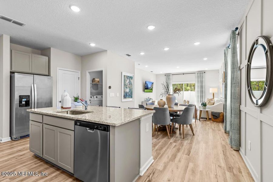 Furnished interior view inside a new home in Palm Series at The Landings at Pecan Park, Jacksonville (Image 7).