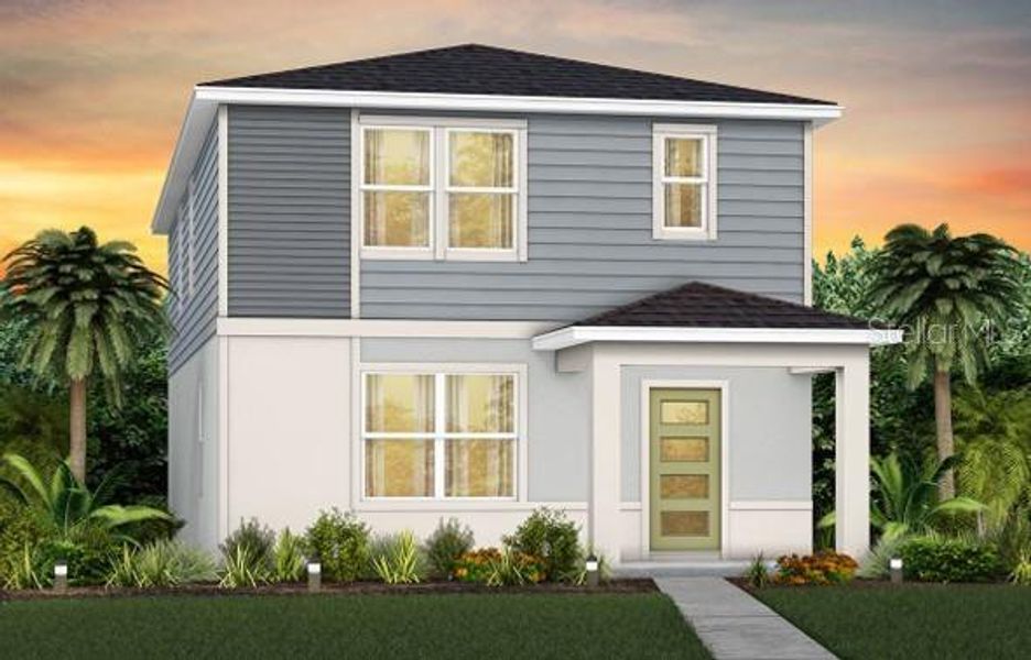 Exterior Design. Artistic rendering for this new construction home. Pictures are for illustrative purposes only. Elevations, colors and options may vary.