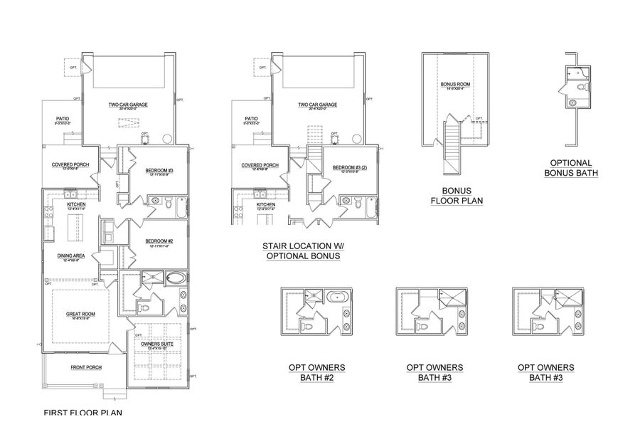 2D floor plan layout for the Sutton by Bill Clark Homes in Osprey Landing, Southport, NC (Image 3).