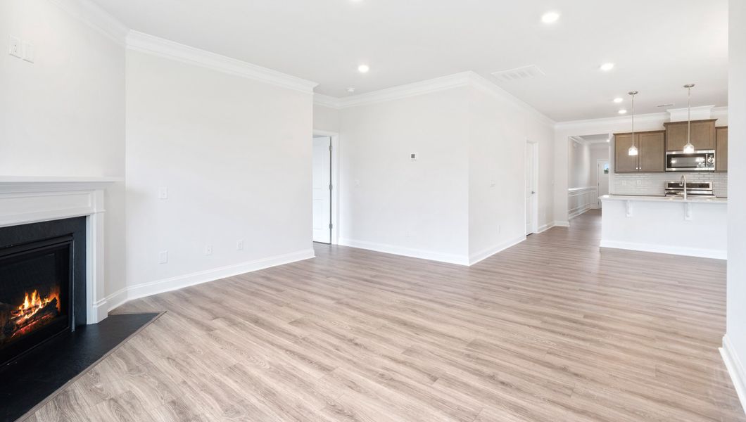 Representative unfurnished interior of a home built from the Dover by D.R. Horton in The Villas at Pine Valley, Boiling Springs (Image 22).