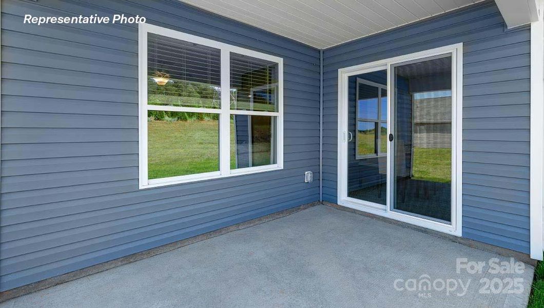 Exterior details and patio area of a home in Villages of Maiden, Maiden (Image 2).