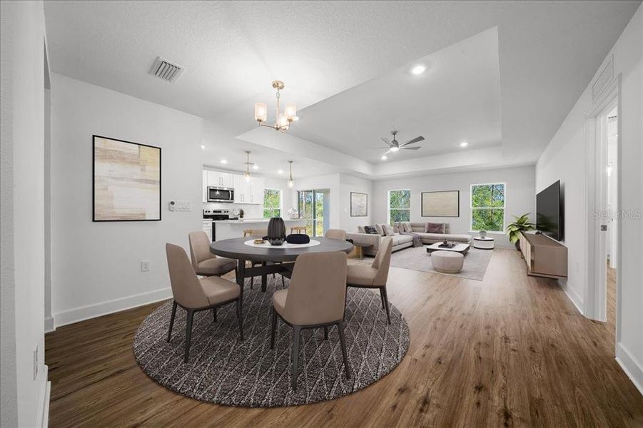 Furnished interior view inside a new home in , Spring Hill (Image 6). Furnished interior view inside a new home in , Spring Hill (Image 6).