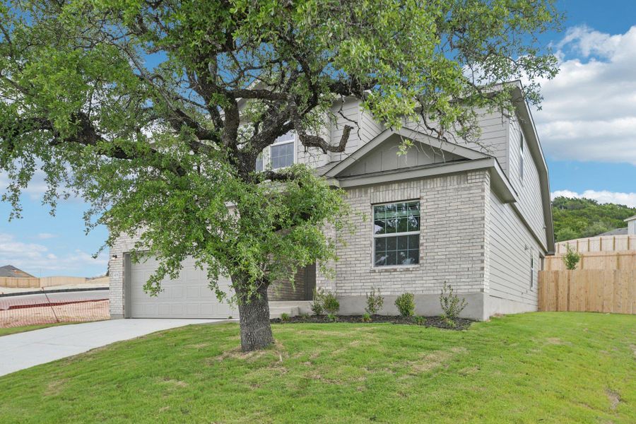 Front exterior of a new home in Clayton Ranch, Copperas Cove, TX, highlighting curb appeal (Image 20).