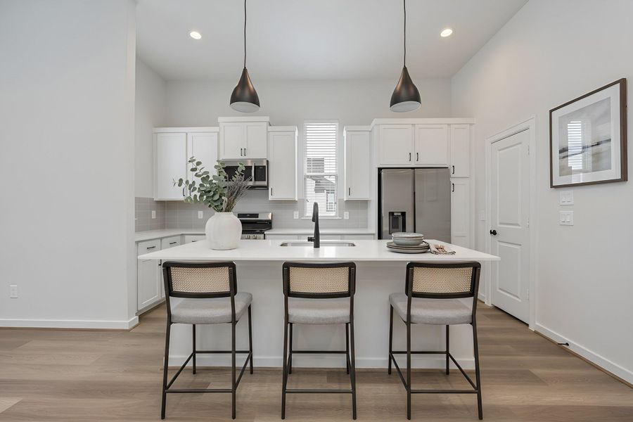 Furnished interior view inside a new home in Fulton Crossing, Houston (Image 16). Furnished interior view inside a new home in Fulton Crossing, Houston (Image 16).