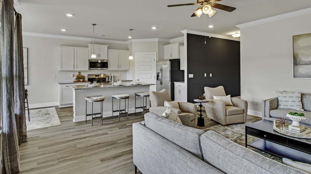 Representative furnished interior of a home built from the Madison by D.R. Horton in Riverwood Gardens, Oakland (Image 9). Representative furnished interior of a home built from the Madison by D.R. Horton in Riverwood Gardens, Oakland (Image 9).