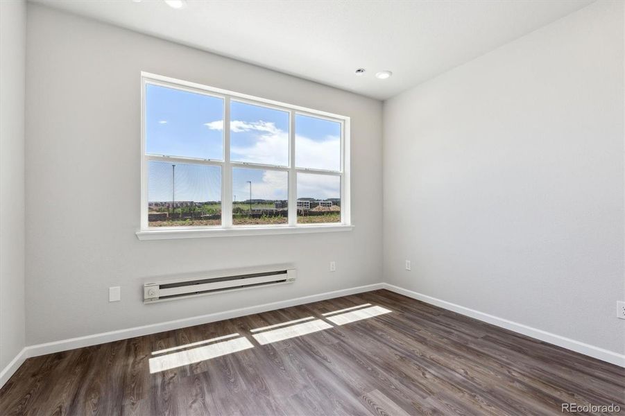 Spacious, unfurnished interior of a new home in Townhome Collection at Grand Vue at Interlocken, Broomfield (Image 18). Spacious, unfurnished interior of a new home in Townhome Collection at Grand Vue at Interlocken, Broomfield (Image 18).