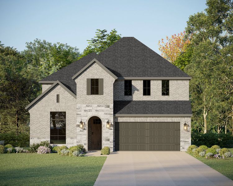 Plan 1564 Elevation A w/ Stone