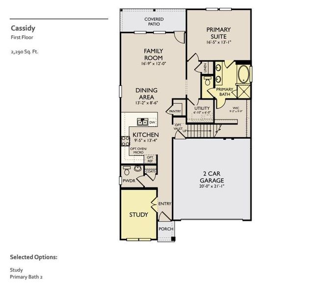 2D floor plan layout of this home in Patterson Ranch, Georgetown, TX (Image 3).
