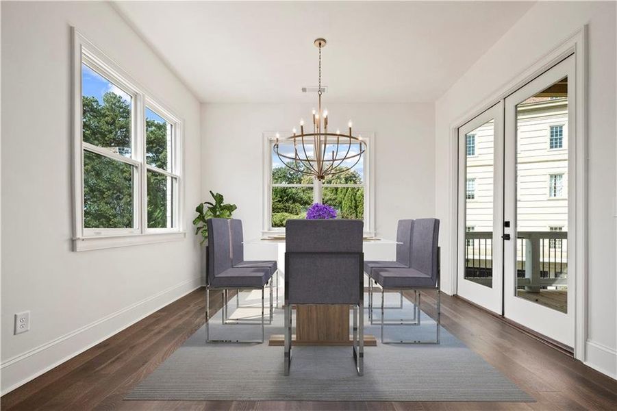 Furnished interior view inside a new home in , Atlanta (Image 11).
