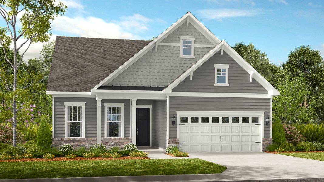 Representative exterior photo of a completed home built from the Pembrooke by Taylor Morrison in Esplanade at Northgate, Indian Trail, NC (Image 2).