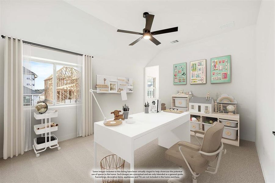 Furnished interior view inside a new home in Painted Tree, McKinney (Image 28).