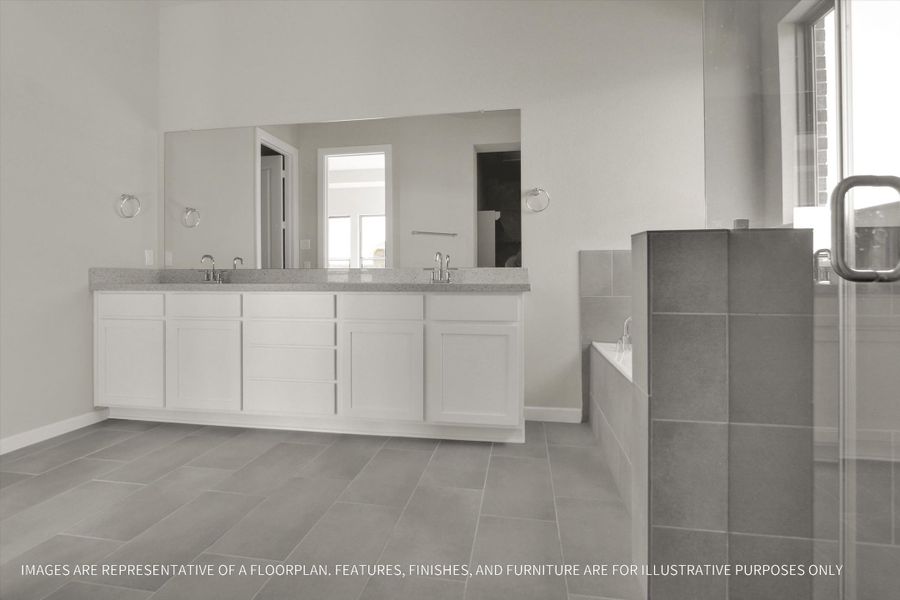 Furnished interior view inside a new home in Sunterra 50s, Katy (Image 9).