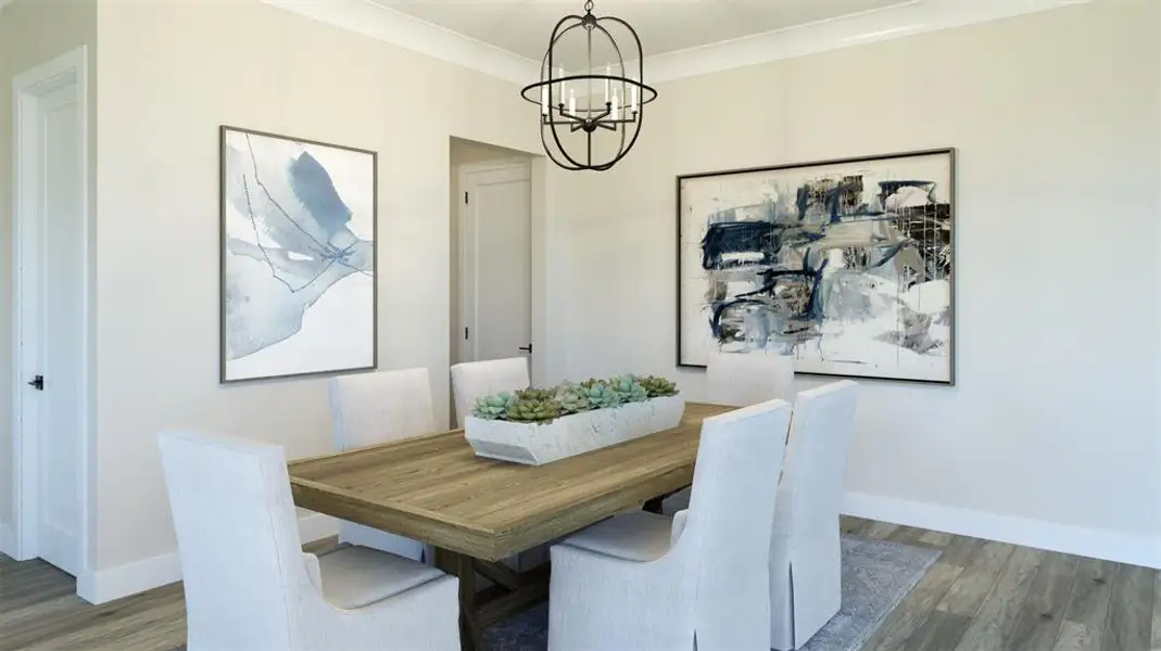 Furnished interior view inside a new home in North Square at Uptown, Celina (Image 13).