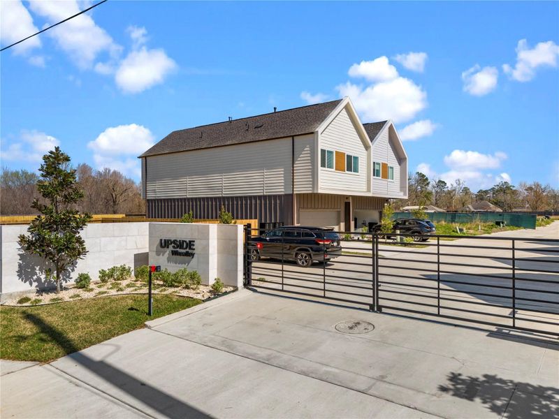 Welcome to Upside Wheatley, a modern gated community offering security, style, and convenience. Experience contemporary living with beautifully designed homes in a private, well-appointed neighborhood.
