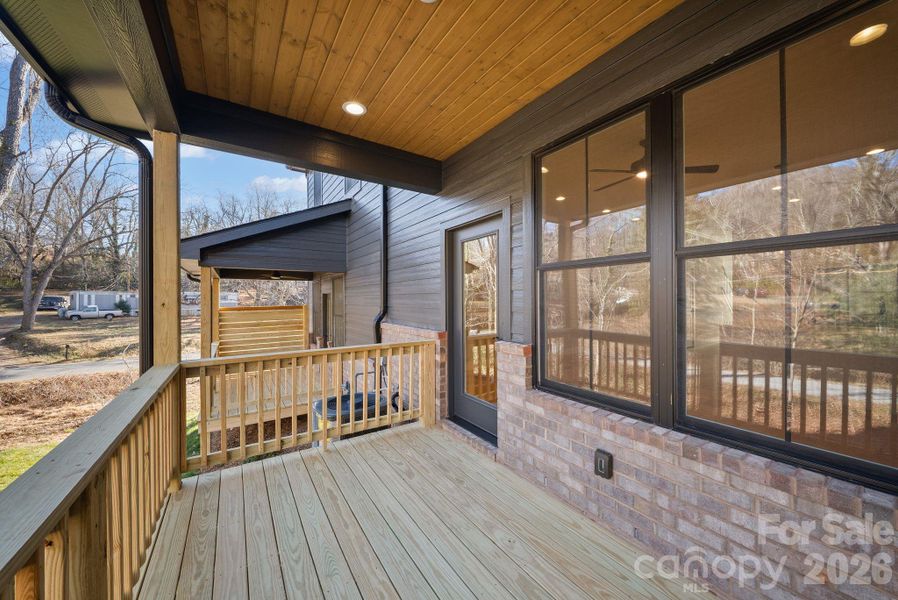 Exterior details and patio area of a home in , Asheville (Image 3).