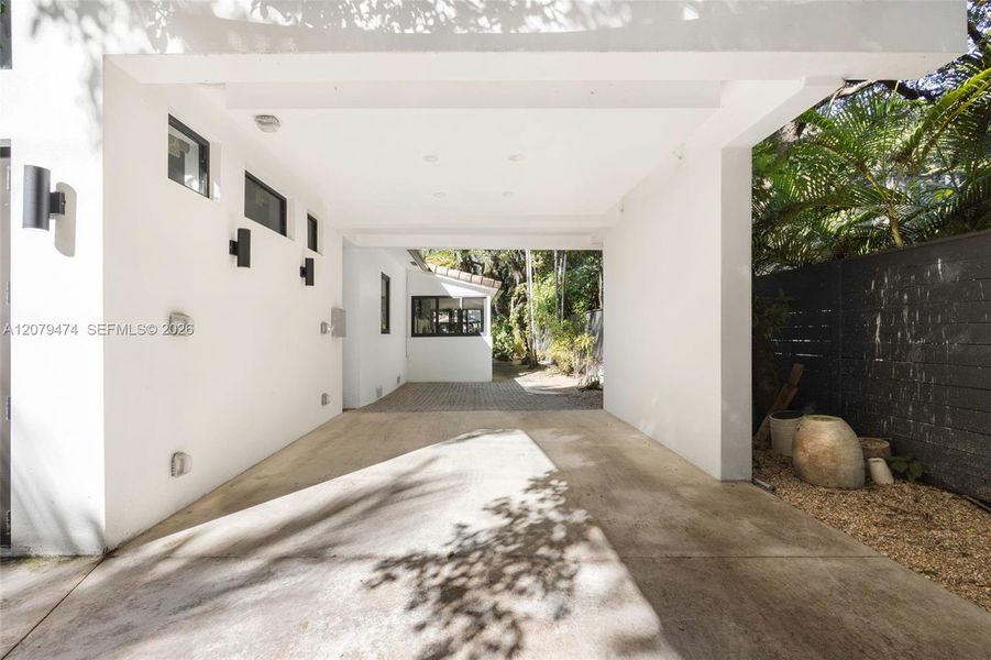 Exterior details and patio area of a home in , Miami (Image 3). Exterior details and patio area of a home in , Miami (Image 3).
