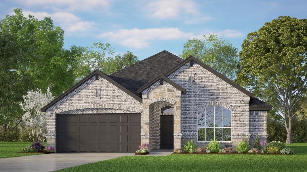 Front exterior of a new home in Pirate Village, Granbury, TX, highlighting curb appeal (Image 1). Front exterior of a new home in Pirate Village, Granbury, TX, highlighting curb appeal (Image 1).