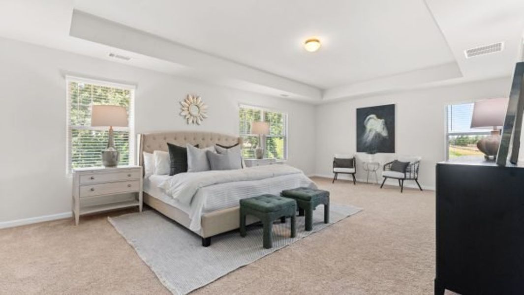 Representative furnished interior of a home built from the Kinsley by Piedmont Residential in Magnolia Trace, Flowery Branch (Image 10).