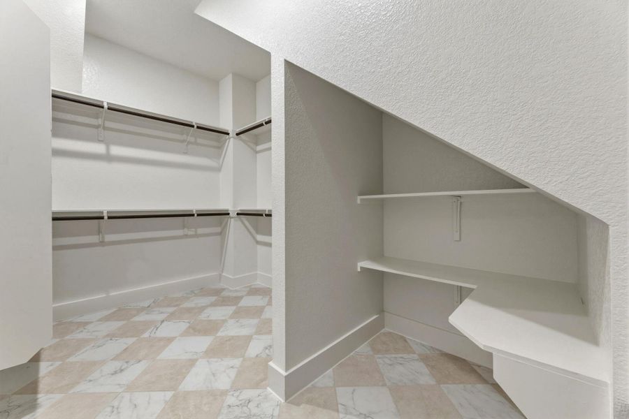 Large primary closet.