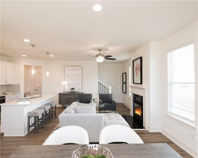 Furnished interior view inside a new home in Tribute, Hoschton (Image 4). Furnished interior view inside a new home in Tribute, Hoschton (Image 4).