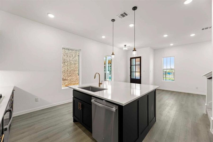 Furnished interior view inside a new home in Collin Creek, Plano (Image 6).