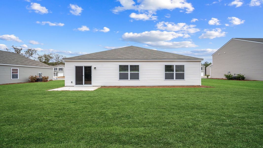 Exterior details and patio area of a home in Longleaf Village, Rincon (Image 3).