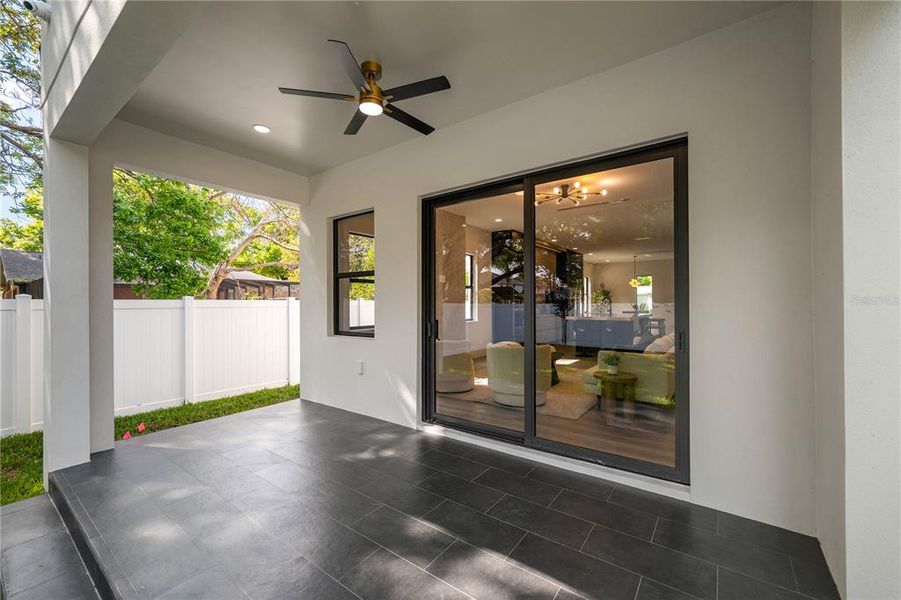 Exterior details and patio area of a home in , Tampa (Image 36).