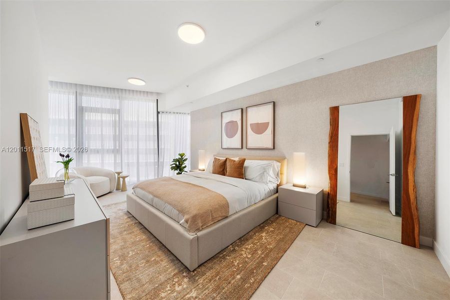 Furnished interior view inside a new home in , Miami Beach (Image 3). Furnished interior view inside a new home in , Miami Beach (Image 3).